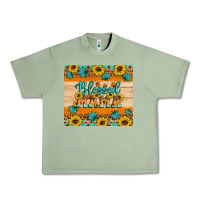 Oil Green Blessed mama Urban Heavy Tee - Artiststas