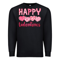 Black happy valentines Premium Sweatshirt - LillyAllenDesigns
