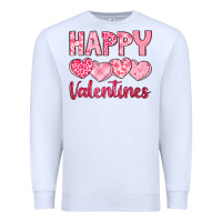 White happy valentines Premium Sweatshirt - LillyAllenDesigns