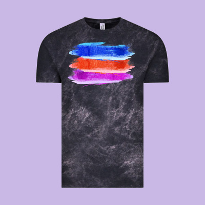 Blue Orange Purple Colored Triple Brush Strokes Vintage Tee Designed By Bettercallsaul