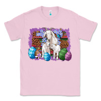 Bubblegum Pink goat family eggs flowers leopard serape glitter Classic Tee - Artiststas