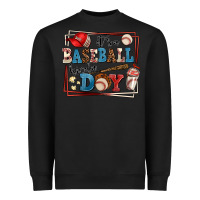 Black its a baseball kinda day Heavyweight Sweatshirt - AdoDesignShop