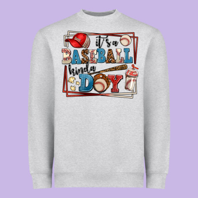 Its A Baseball Kinda Day Heavyweight Sweatshirt Designed By Adodesignshop