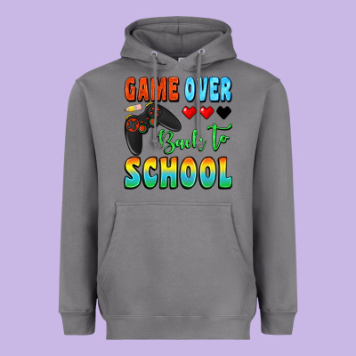 Game Over Back To School Heavyweight Hoodie Designed By Bundleandbundleshop
