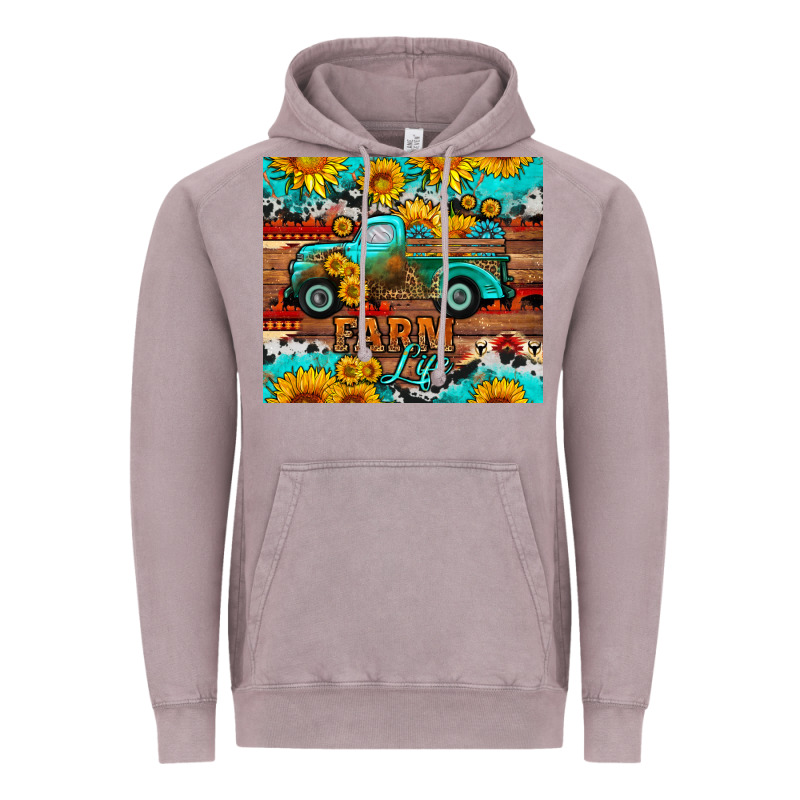 Western Farm Life Truck Sunflowers  Mousepad Vintage Hoodie by HRA Design Shop | Teevron