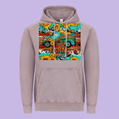 Western Farm Life Truck Sunflowers  Mousepad Vintage Hoodie Designed By Hra Design Shop