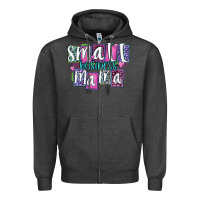 Charcoal Heather small business mama Zipper Hoodie - MaliasSmallBusiness