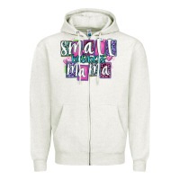 Oatmeal Heather small business mama Zipper Hoodie - MaliasSmallBusiness