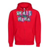 Red small business mama Zipper Hoodie - MaliasSmallBusiness