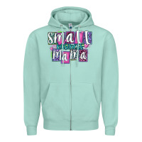 Seafoam small business mama Zipper Hoodie - MaliasSmallBusiness