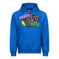 Cobalt mardi gras heart Urban Hoodie - CowGirlArtShop