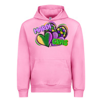 Fuchsia Pink mardi gras heart Urban Hoodie - CowGirlArtShop
