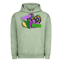 Pigment Oil Green mardi gras heart Urban Hoodie - CowGirlArtShop