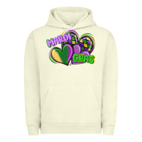 Pigment Pistachio mardi gras heart Urban Hoodie - CowGirlArtShop