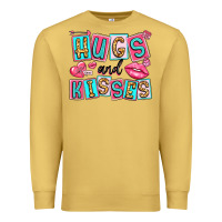 Antique Gold hugs and kisses Premium Sweatshirt - LillyAllenDesigns
