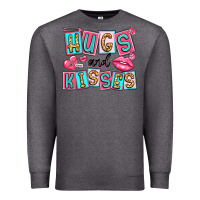 Charcoal Heather hugs and kisses Premium Sweatshirt - LillyAllenDesigns