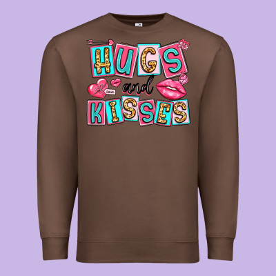 Hugs And Kisses Premium Sweatshirt Designed By Lillyallendesigns