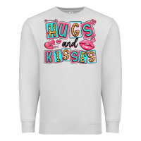 Dove Grey hugs and kisses Premium Sweatshirt - LillyAllenDesigns