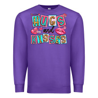 Purple hugs and kisses Premium Sweatshirt - LillyAllenDesigns