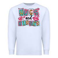 White hugs and kisses Premium Sweatshirt - LillyAllenDesigns