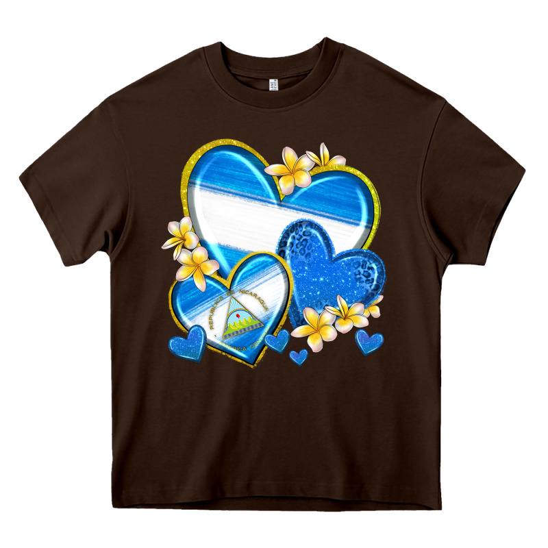 Nicaragua Hearts Heavy Core Tee by texasbilliewilder | Teevron