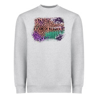Heather Grey Leopard, Cowhide, Wood Pattern Frame Heavyweight Sweatshirt - Bettercallsaul