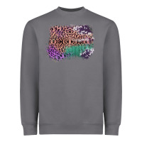 Storm Leopard, Cowhide, Wood Pattern Frame Heavyweight Sweatshirt - Bettercallsaul