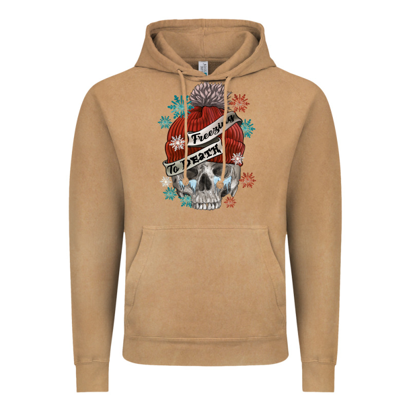 Freezing To Death Skull Vintage Hoodie by FaDigitalArtStudio | Teevron