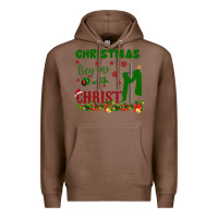 Chestnut Christmas Begins With Christ Premium Hoodie - Bettercallsaul