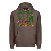Coffee Christmas Begins With Christ Premium Hoodie - Bettercallsaul