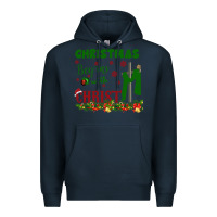 Navy Christmas Begins With Christ Premium Hoodie - Bettercallsaul