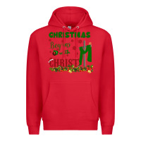 Red Christmas Begins With Christ Premium Hoodie - Bettercallsaul