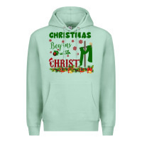 Seafoam Christmas Begins With Christ Premium Hoodie - Bettercallsaul
