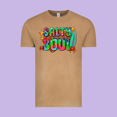 Salty Soul Vintage Tee Designed By Adodesignshop