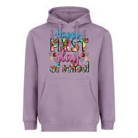 Lavender happy first day of school Heavyweight Hoodie - BundleAndBundleShop