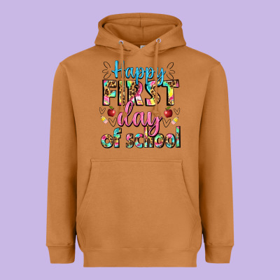 Happy First Day Of School Heavyweight Hoodie Designed By Bundleandbundleshop