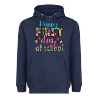 Navy happy first day of school Heavyweight Hoodie - BundleAndBundleShop