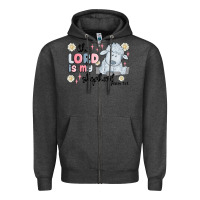 Charcoal Heather the lord is my shepherd Zipper Hoodie - MaliasSmallBusiness
