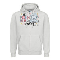Dove Grey the lord is my shepherd Zipper Hoodie - MaliasSmallBusiness