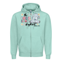 Seafoam the lord is my shepherd Zipper Hoodie - MaliasSmallBusiness