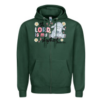 Sports Green the lord is my shepherd Zipper Hoodie - MaliasSmallBusiness