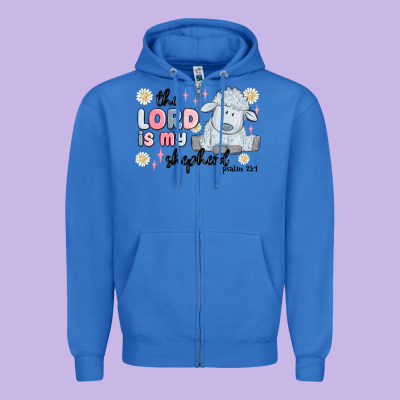 The Lord Is My Shepherd Zipper Hoodie Designed By Maliassmallbusiness