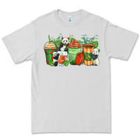 Dove Grey panda coffee cups Premium Tee - Zillion Design Studio