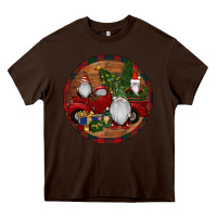 Chocolate Brown Gnome Truck Christmas Heavy Core Tee - RanaPortraitStore