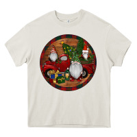 Cream Gnome Truck Christmas Heavy Core Tee - RanaPortraitStore