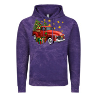 Cloud Purple christmas truck Vintage Hoodie - FaDigitalArtStudio