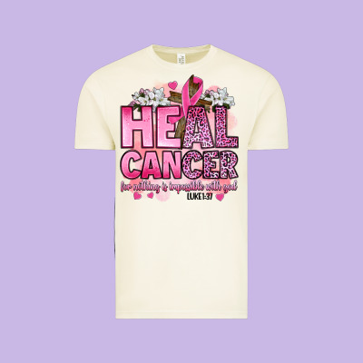 Heal Cancer For Nothing Is Impossible With God Luk Vintage Tee Designed By Artiststas