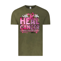 Vintage Olive heal cancer for nothing is impossible with god luk Vintage Tee - Artiststas