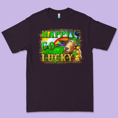 Premium Tee Happy Go Lucky Goat