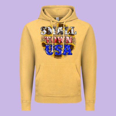 Small Town Usa Vintage Hoodie Designed By Jahusdesignshop